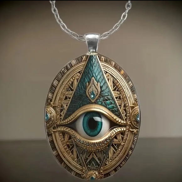 Mystic Eye Pendant Necklace in Gold and Silver - Picture 4 of 6